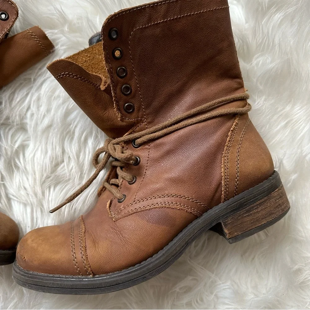 Steve Madden brown combat boots - Picture 4 of 10